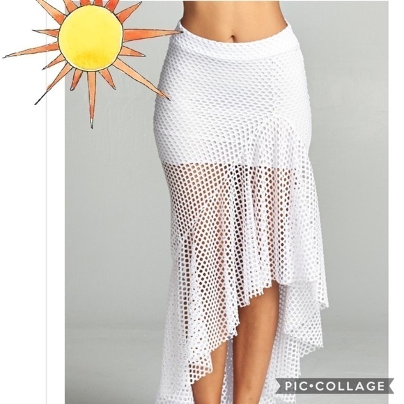 HP!!! 1 Left! White Beach 🏖 Cover-Up - Skirt - Picture 2 of 4